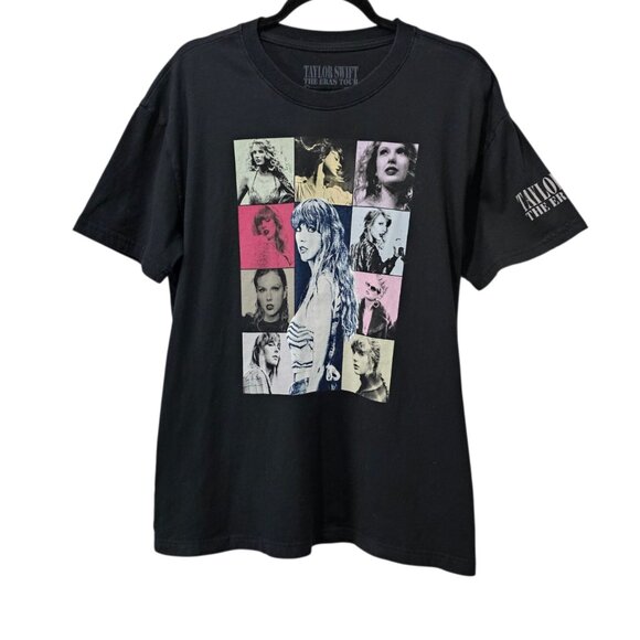Taylor Swift The Eras Tour Official Merch Black Short Sleeve Graphic T-Shirt - Picture 1 of 5
